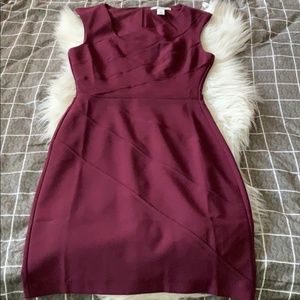 Plum/Maroon White House Black Market Body Con Professional Dress